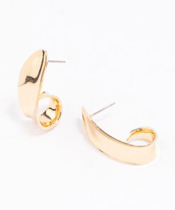 Hammered Wide Hoop Earrings