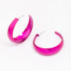 Purple Shiny Hoop Earrings