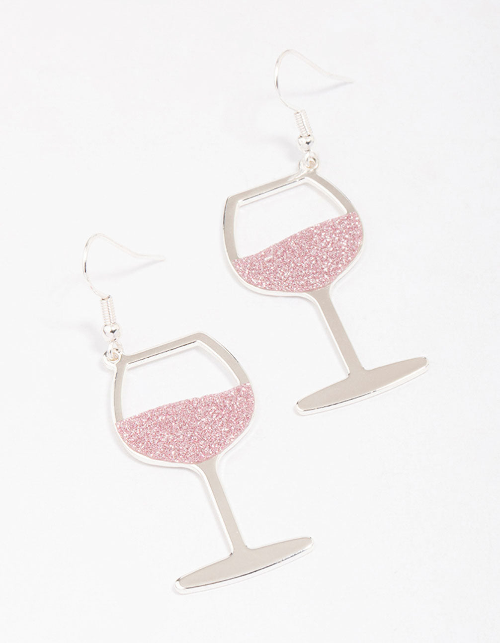 Glitter Wine Glass Earrings