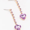 Lilac Heart Earrings