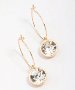 Circle Encased Hoop Earrings