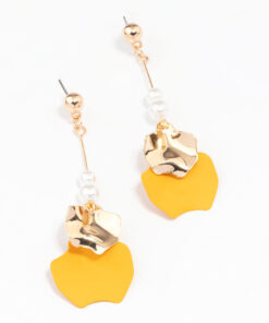 Pearl Layered Petal Earrings