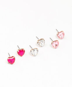Heart Stud Earring 3-Pack