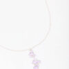 &amp; Purple Butterfly Pendant Necklace