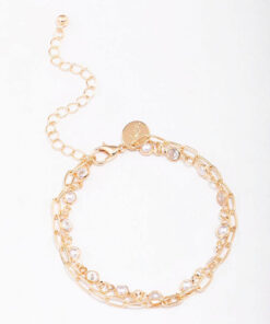 Encased Pearl Link Bracelet