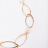 Oval Pearl Link Chain Necklace