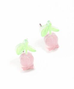 Rose Enamel Stud Earrings