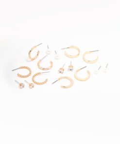 Pearl Mixed Hoop & Stud Earring 8-Pack