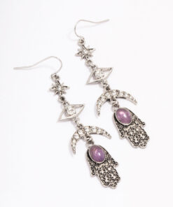 Antique Hasma & Moon Earrings