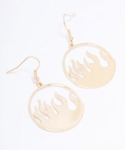 Round Flame Earrings
