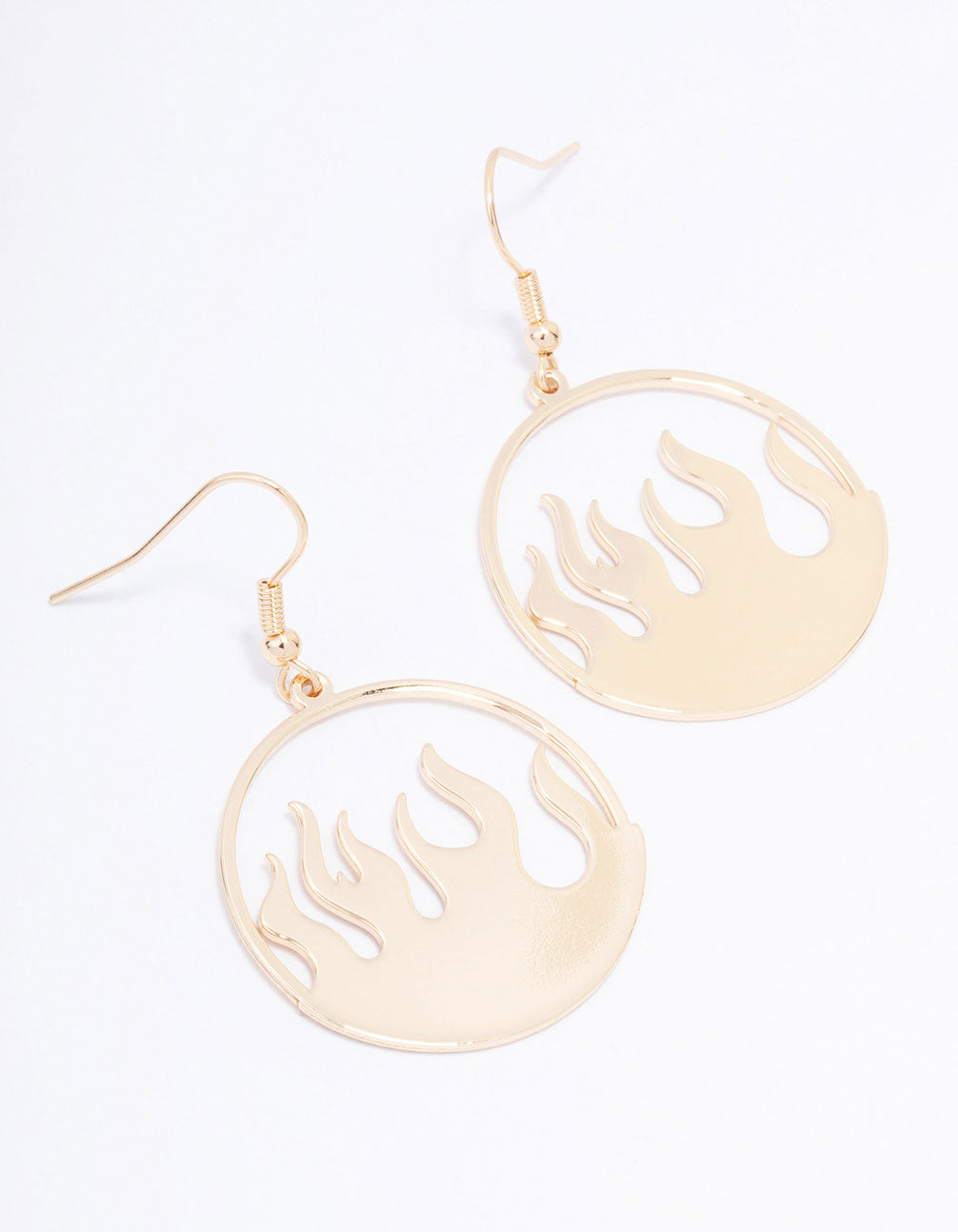 Round Flame Earrings