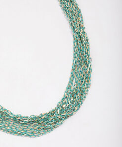 & Green Layered Chain Necklace