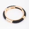 & Black Textured Bangle