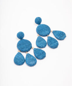 Blue Fabric TearEarrings