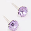 Lilac Czech Crystal Stud Earrings