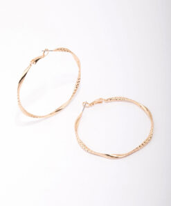 Twisted Textured Hoop Earrings