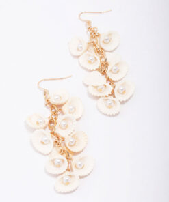 Flowing Shell Drip Earrings