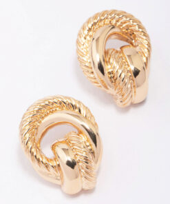 Rope Knotted Stud Earrings