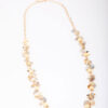 Beaded Shell Cluster Necklace