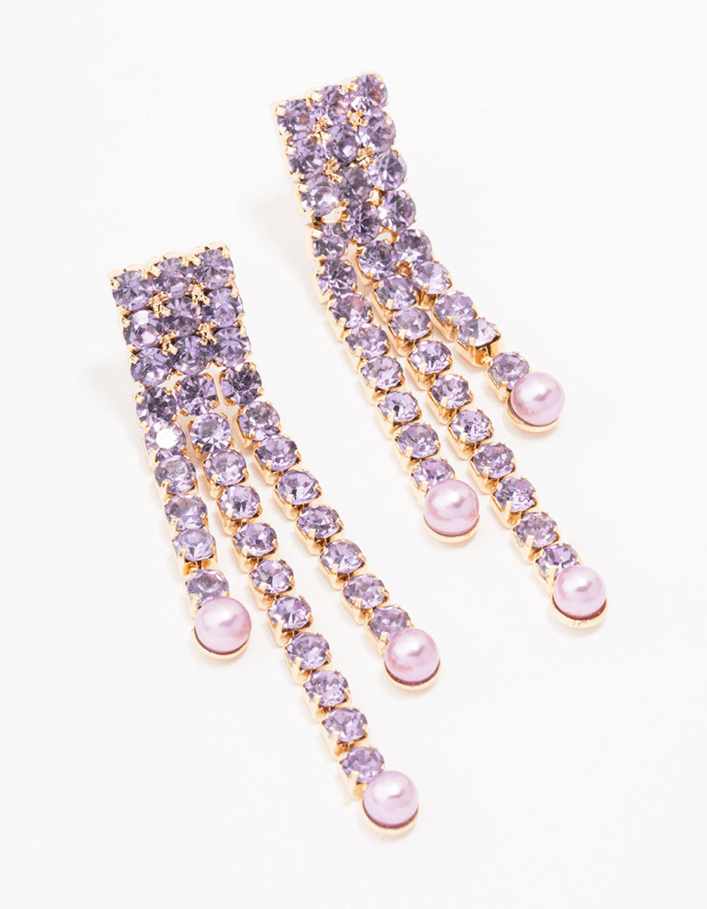 & Lilac Cupchain Drop Earrings