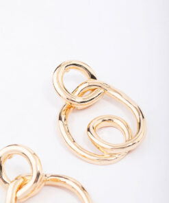 Wrapped Circle Drop Earrings