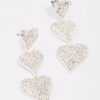 Triple Heart Drop Earrings