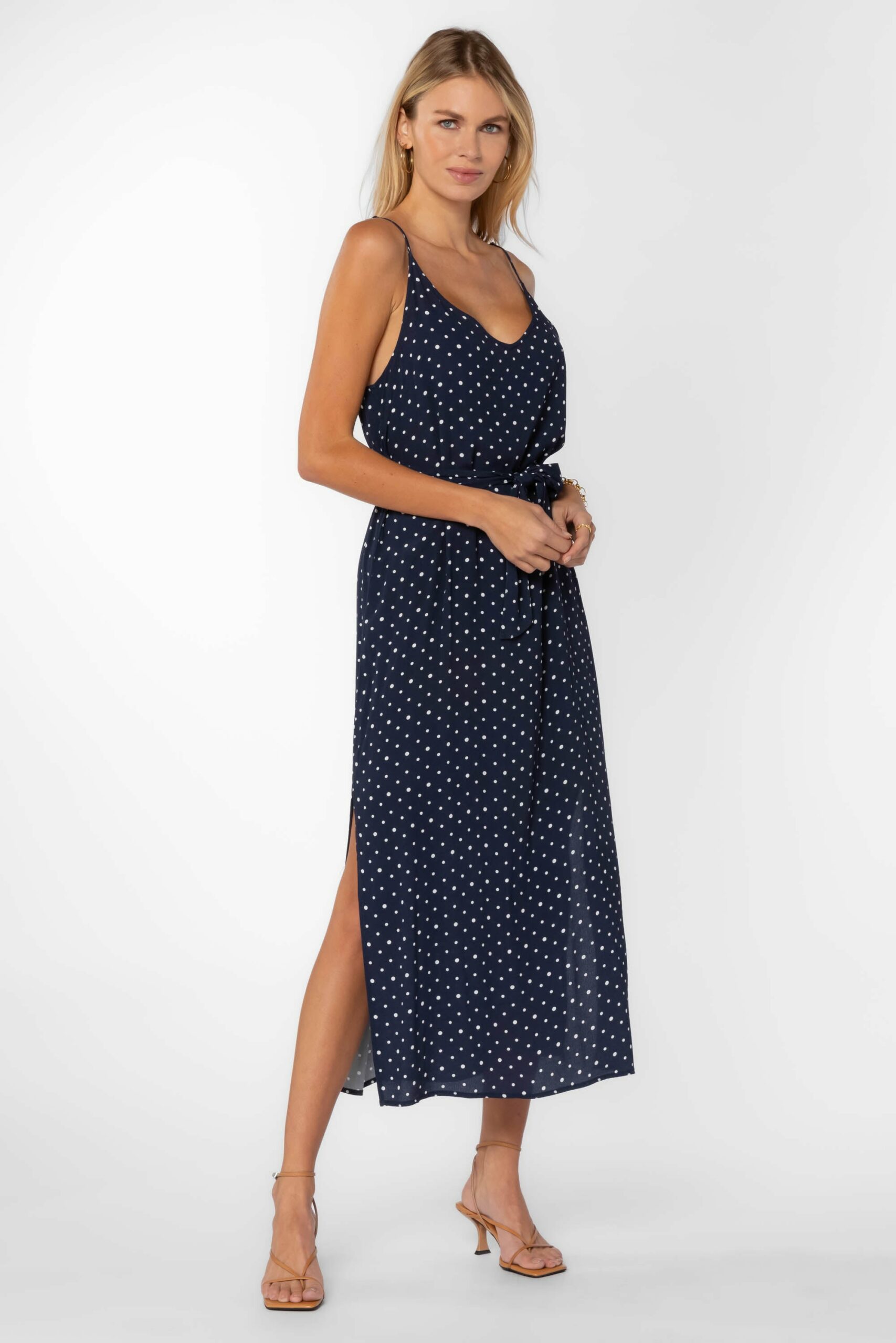 Navy Dots Dress - Image 3