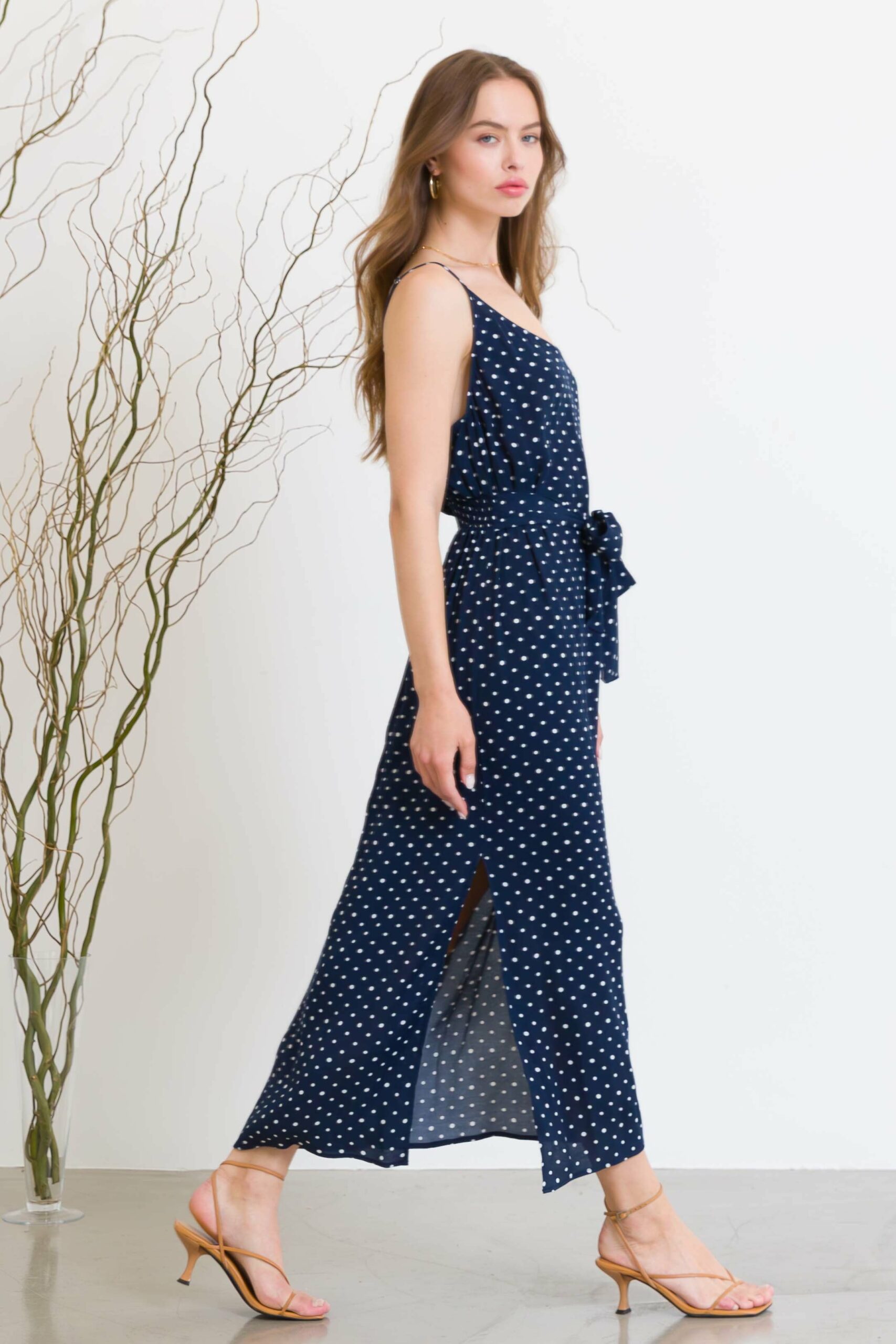 Navy Dots Dress - Image 2