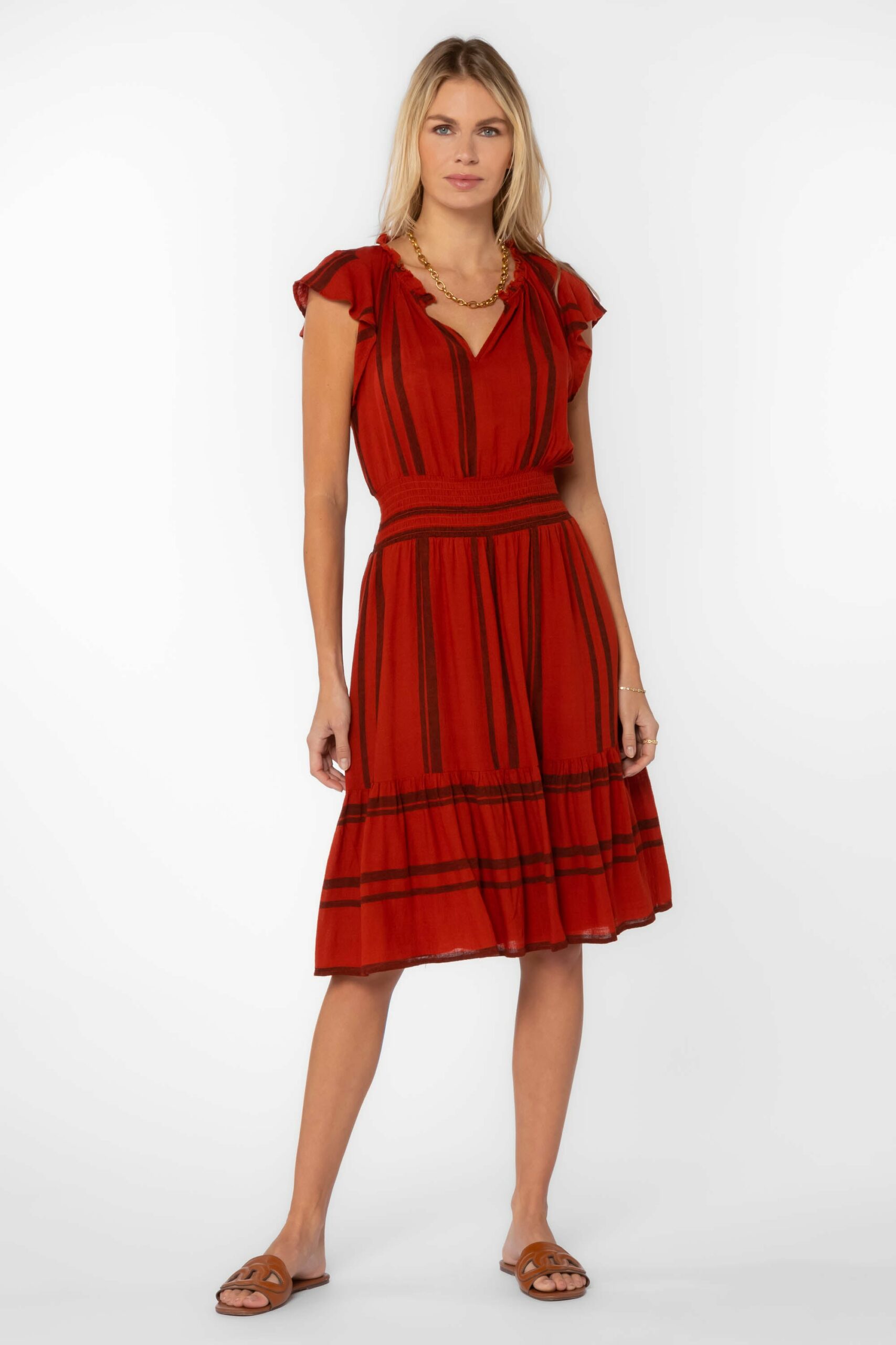 Red Stripe Dress - Image 3
